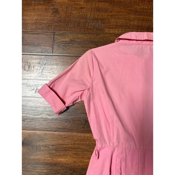 Vintage Clothing - Button Front Shirt Dress - Cotton Candy Pink - Small - Picture 8 of 12